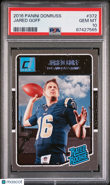 2016 Panini Donruss Jared Goff #372 Rookie PSA 10