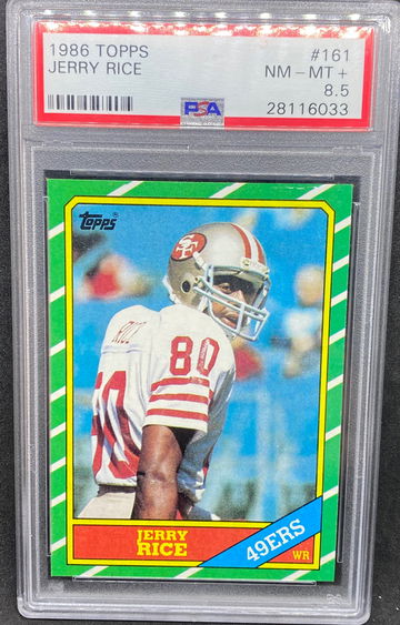 1986 Topps Jerry Rice RC PSA 8.5