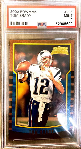 2000 Bowman Tom Brady PSA 9