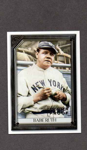 2021 Topps Gallery #141 Babe Ruth Printer Proof SP Yankees HOF