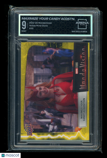 2022 Upper Deck WandaVision Yellow Mind Stone #50 Arena Club 9