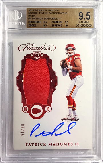 Patrick Mahomes Flawless RPA Ruby /15 BGS 9.5/9