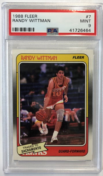 1988 Fleer Randy Wittman PSA 9 #7