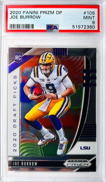 ⭐️ 2020 JOE BURROW PRIZM #105 PSA 9 RC ROOKIE