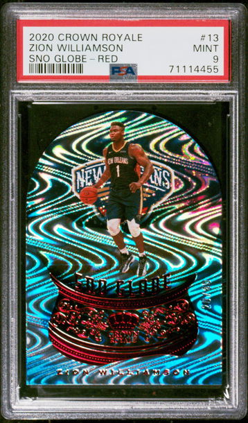 2020 Panini Crown Royale Sno Globe Red Zion Williamson #13 PSA 9