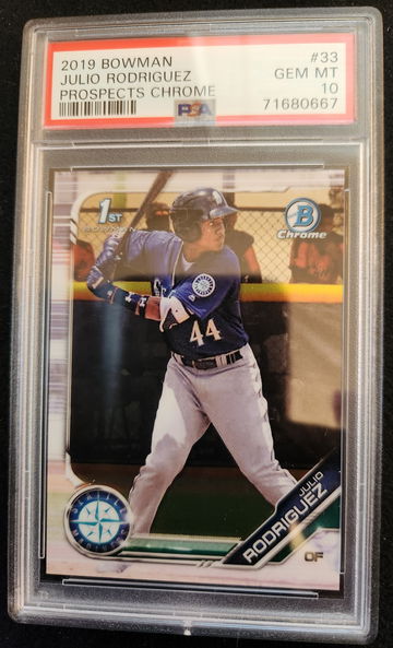 2019 Bowman Julio Rodriguez Prospects Chrome PSA 10