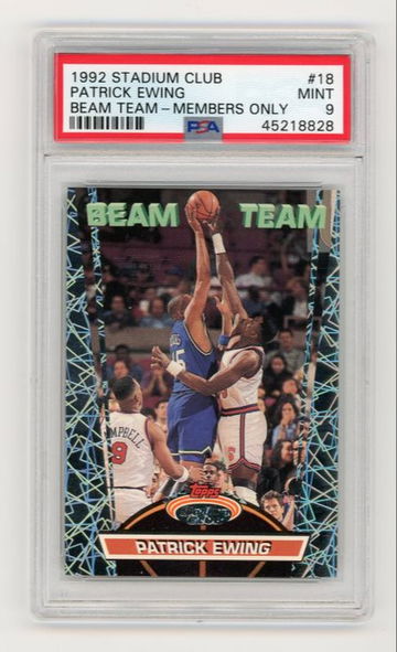 1992 Stadium Club Beam Team Members Only Patrick Ewing PSA 9
