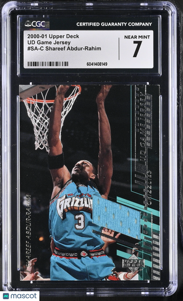 2000-01 Upper Deck Shareef Abdur-Rahim #SA-C UD Game Jersey CGC 7