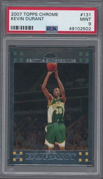 2007 Topps Chrome Kevin Durant PSA 9