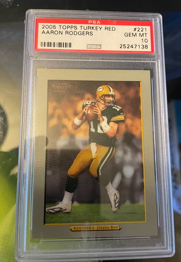 2005 topps turkey Aaron Rodgers psa 10 