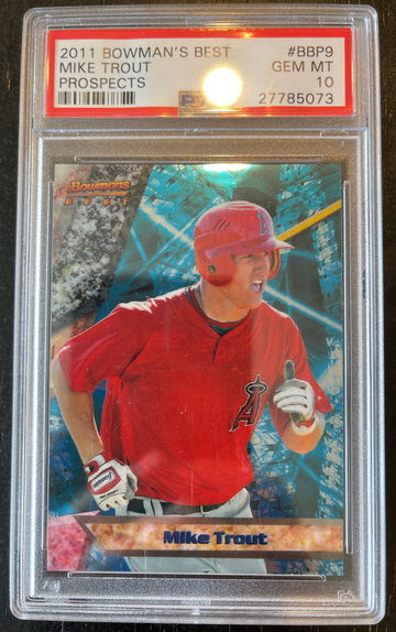 2011 Bowmans Best prospects Mike Trout BBP9 psa 10 bowman 