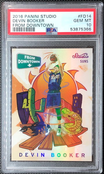 2016 Panini Studio #FD14 From Downtown Devin Booker PSA 10