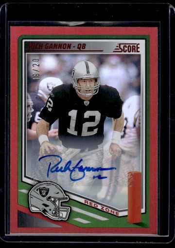 2025 Panini Score Red Zone Rich Gannon #221 Auto /20