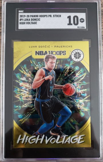 Luka Doncic 2019 Hoops Premium Stock High Voltage SGC 10 💎