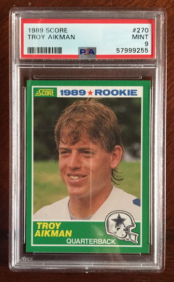 1989 Score Troy Aikman #270 HOF RC PSA-9