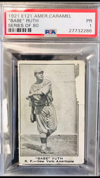 1921 E121 American Caramel “Babe” Ruth Series of 80 PSA 1
