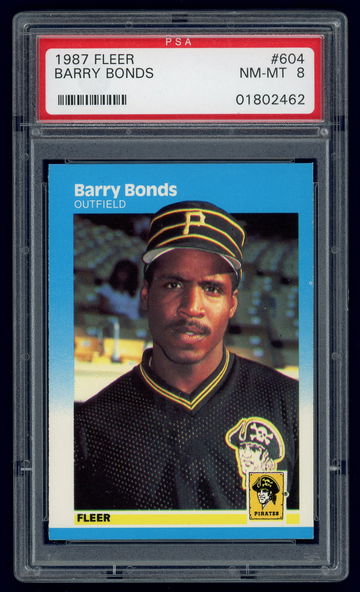 1987 Fleer Barry Bonds PSA 8