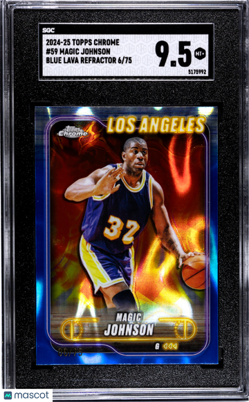 2024 Topps Chrome Magic Johnson #59 Blue Lava Refractor SGC 9.5