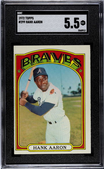 1972 TOPPS HANK AARON #299 SGC 5.5