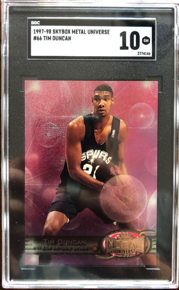1997 Skybox Metal Universe Tim Duncan RC SGC 10