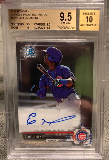 2017 Bowman Chrome Eloy Jimenez Auto BGS 9.5