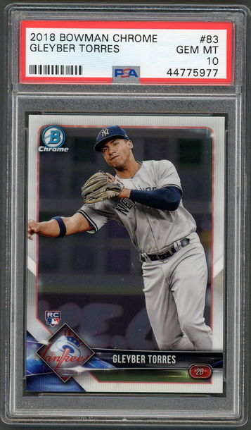 2018 Bowman Chrome Gleyber Torres RC PSA 10