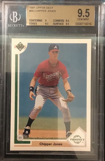 1991 Upper Deck Chipper Jones BGS 9.5 Rookie