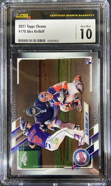 2021 Topps Chrome ROOKIE Alex Kirilloff CSG 10 GEM MINT POP 11!