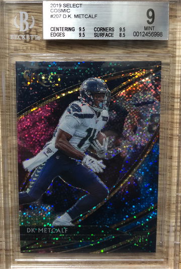 D.K. Metcalf 2019 Select Cosmic Rc #207 BGS 9 Pop of 1! 🔥 Print run of 20 or less per Panini