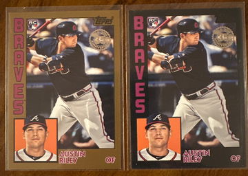 Austin Riley 2019 Topps update 1984 rc lot (2) gold & black