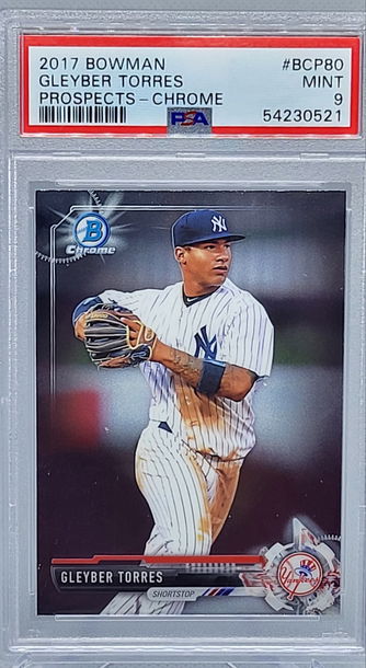 2017 Bowman #BCP80 Gleyber Torres PROSPECTS - CHROME PSA 9