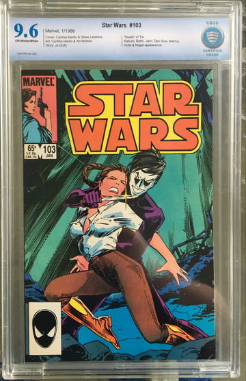 Star Wars #103 (1986) CBCS 9.6 -- O/w to white; "Death" of Tai; Jo Duffy