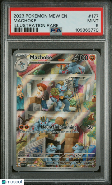 2023 Pokemon Mew EN-151 Machoke Illustration Rare PSA 9 #177