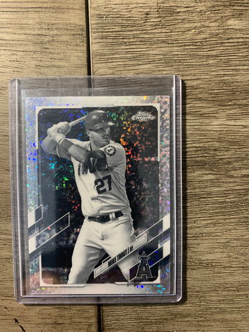 2021 Topps Chrome Mike Trout Black/White Diamond Refractor