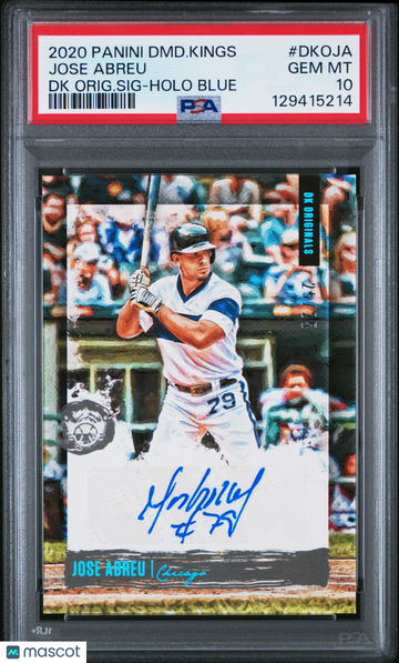 2020 Panini Diamond Kings DK Originals Signatures Jose Abreu #DKOJA Orig. SIG Holo Blue PSA 10