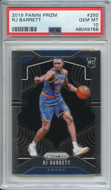 RJ Barrett Prizm Rookie PSA 10 NEP 768