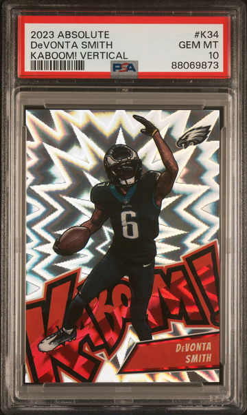 2023 Absolute Kaboom Vertical Devonta Smith #34 PSA 10