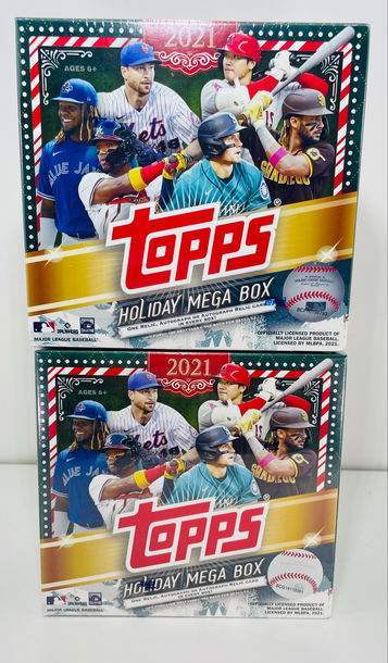 Two (2) Topps 2021 Holiday Mega Boxes ⚾️🎄 1 Relic or Auto per box
