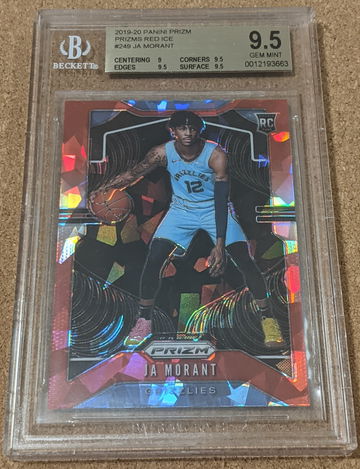 2019-20 Prizm 🏀 Ja Morant Red Ice Rookie Refractor BGS 9.5 Grizzlies RC SP 🔥