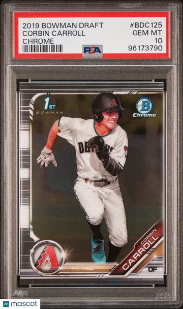 2019 Bowman Draft Corbin Carroll #BDC125 Chrome PSA 10