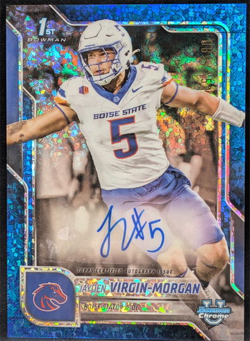 2025 Bowman Chrome Autograph Blue Mini-Diamond BCA-JVM Jayden Virgin-Morgan /150