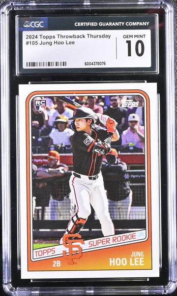 2024 TOPPS TBT JUNG HOO LEE #105 CGC 10 GEM Mint star rookie limited print /2716 CGC 10