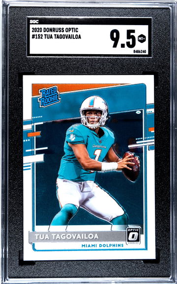 2020 Donruss Optic Tua Tagovailoa Rated Rookie SGC 9.5