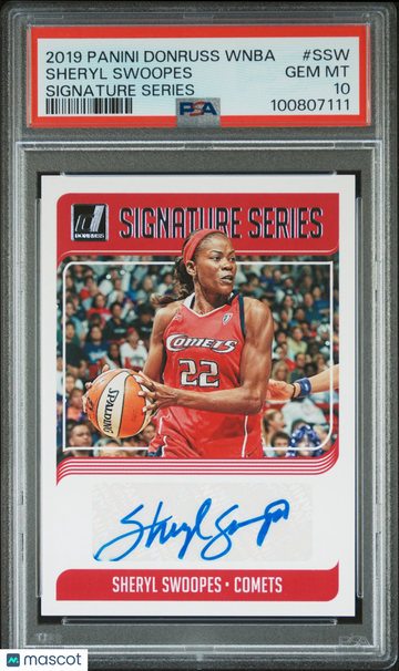 2019 Panini Donruss WNBA Signature Series Sheryl Swoopes #SSW PSA 10