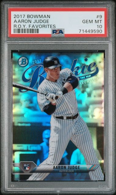 2017 Bowman #9 Aaron Judge R.O.Y. PSA 10 RC