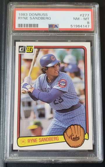 1983 Donruss RYNE SANDBERG #277 RC  PSA 8 NM-MINT 