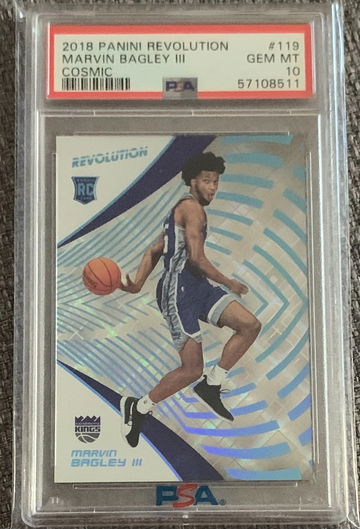 2018-19 Panini Revolution Marvin Bagley Rookie Cosmic /100 PSA 10 Gem Mint Pistons