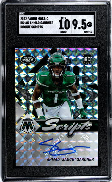 2022 Mosaic #RS-AG Ahmad 'Sauce' Gardner Scripts SGC 9.5