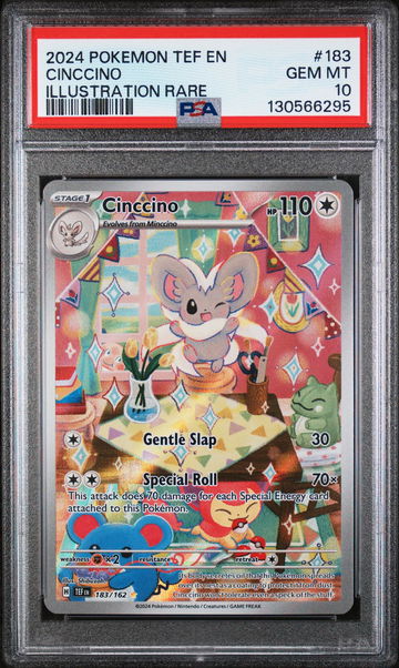2024 Pokemon Temporal Forces Illustration Rare Cinccino #183 PSA 10