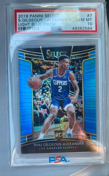 2018 Shai Gilgeous-Alexander Select Light Blue Prizm /299